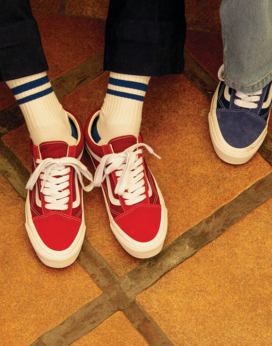 Red Premium Old Skool Vans