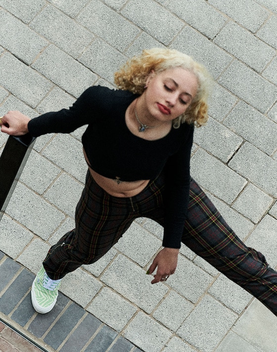 A girl taking a selfie.