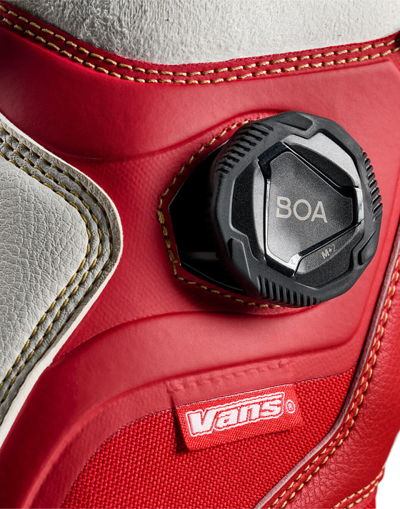 Close-up on the heel and logo on Mia Brookes’s Encore Pro.