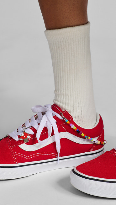 Red Old Skool charms