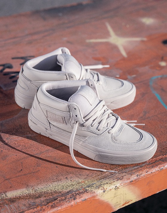 The Skate Half Cab Wafflecup on a bench from the United Through Skateboarding collection.