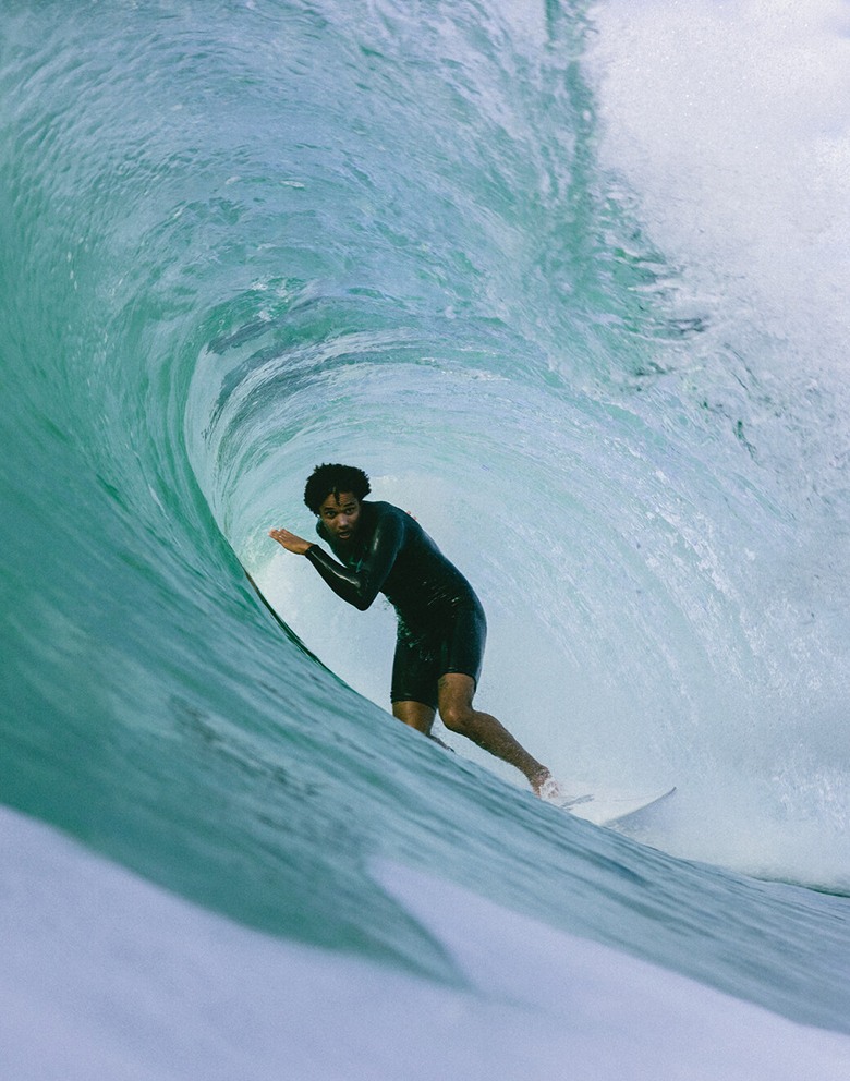 Vans Surf Team Rider Mikey February surfs masterfully in the barrel of a wave.