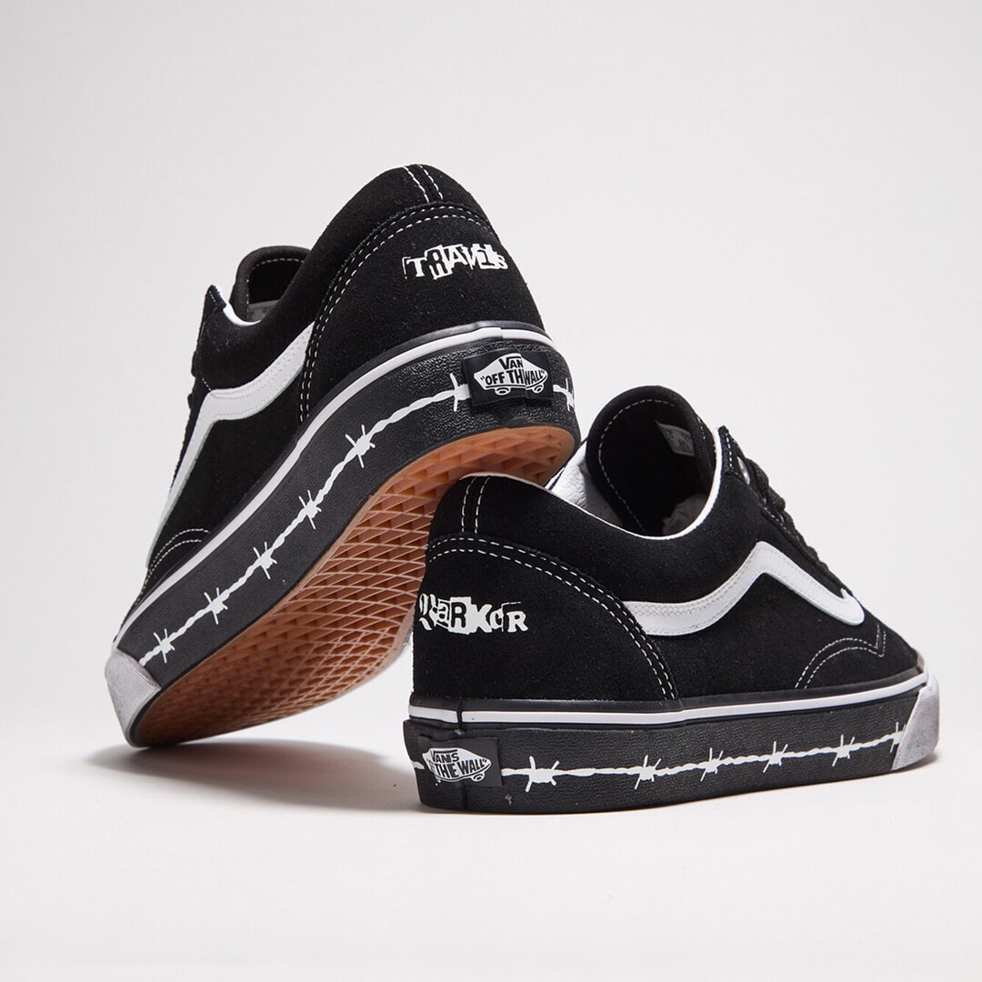 Back of the Vans X Travis Barker shoes.