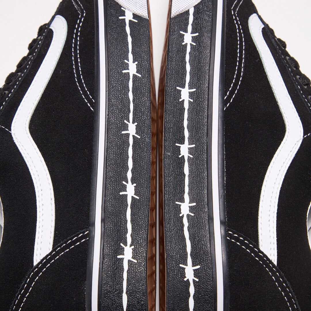Side of the Vans X Travis Barker Shoes.