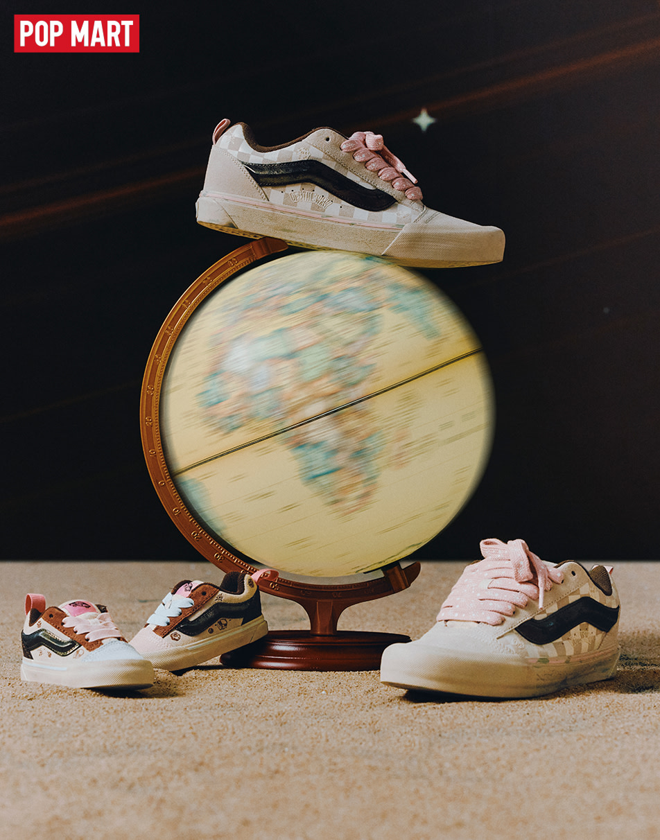 VANS x SPACE MOLLY Toddler Knu Skool Shoe in Space Molly Oatmeal