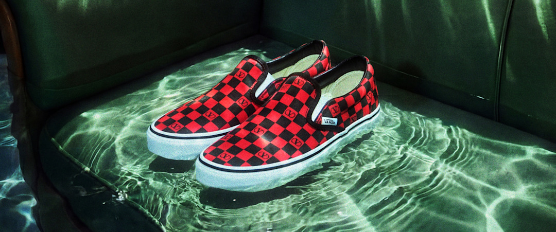 Valentino Garavani and Vans Classic Slip-On Checkerboard in