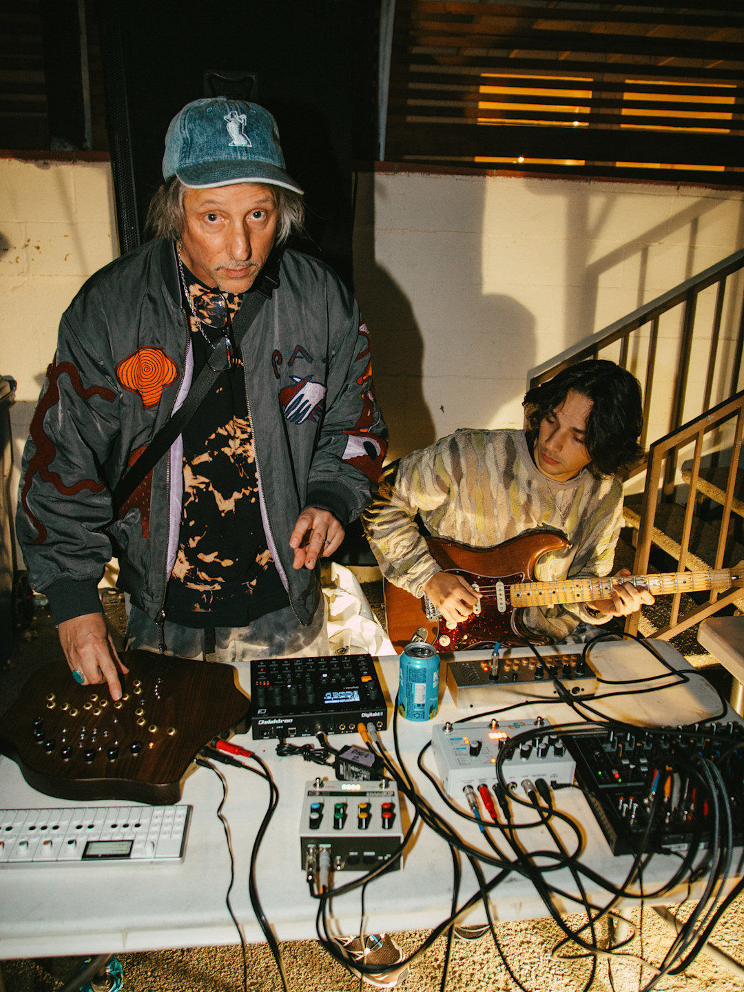 Ruschas playing live music at Mikey February's film screening at Brothers Marshall.