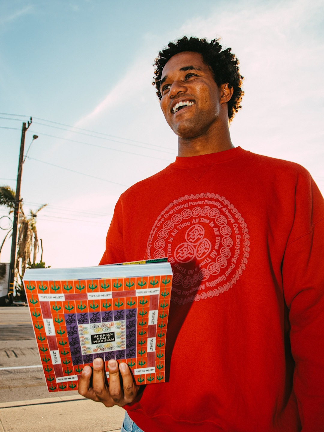 Mikey February's book African Space Program on display.