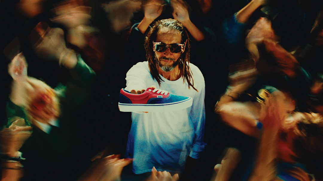 Tony Alva holding the Skate Era amidst a celebratory crowd.