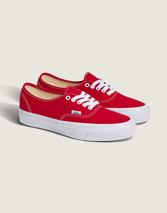 The racing red Premium Authentic from the Authentic Legacy drop of the Worn Loud collection in a photography studio.