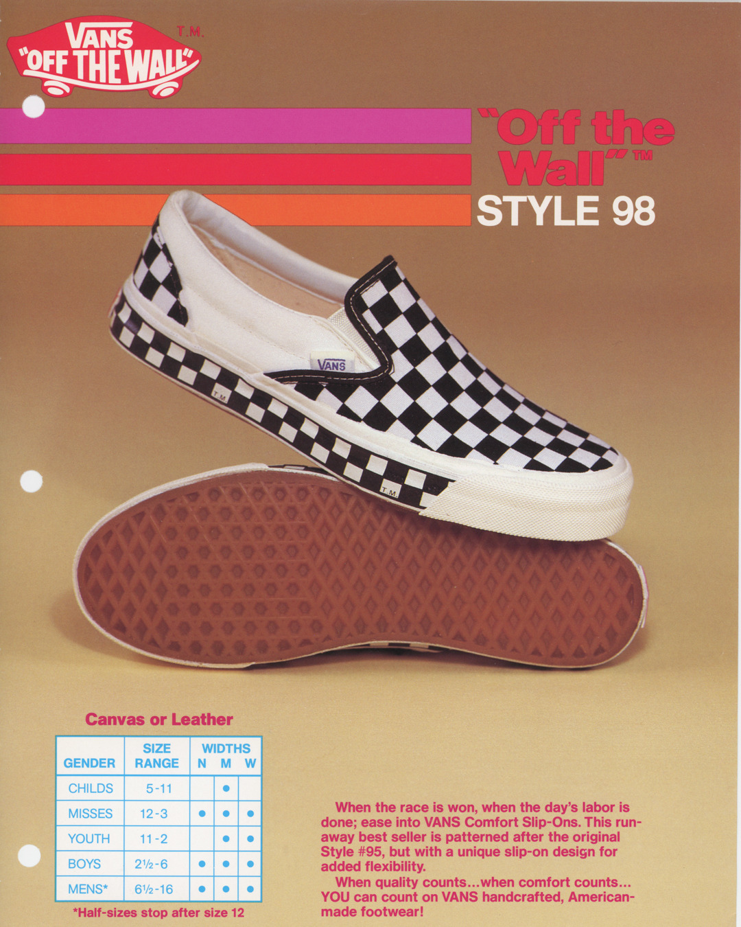 Archival poster featuring "Off the Wall" Style 98