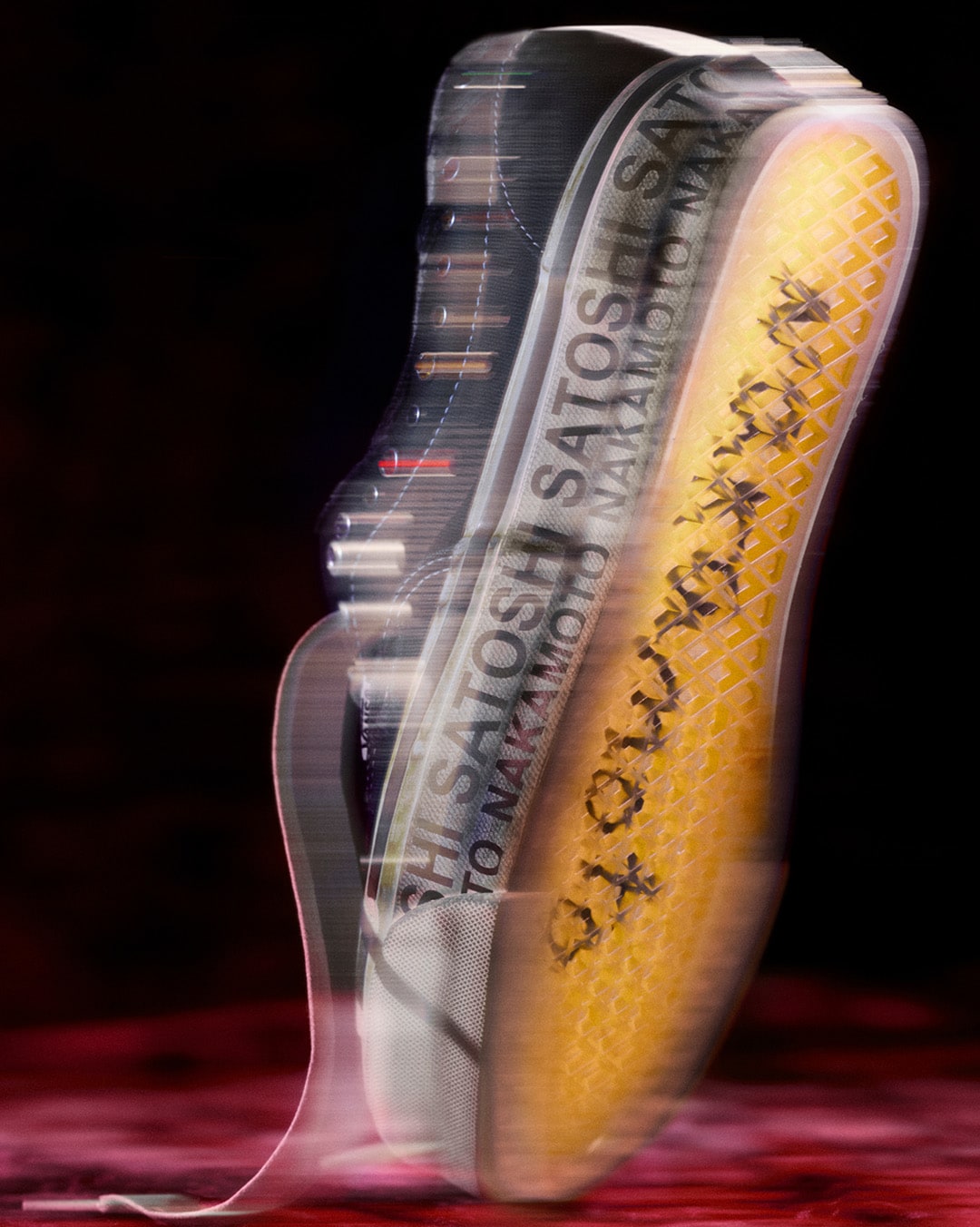 Outsole of the Vans x Satoshi shoe.