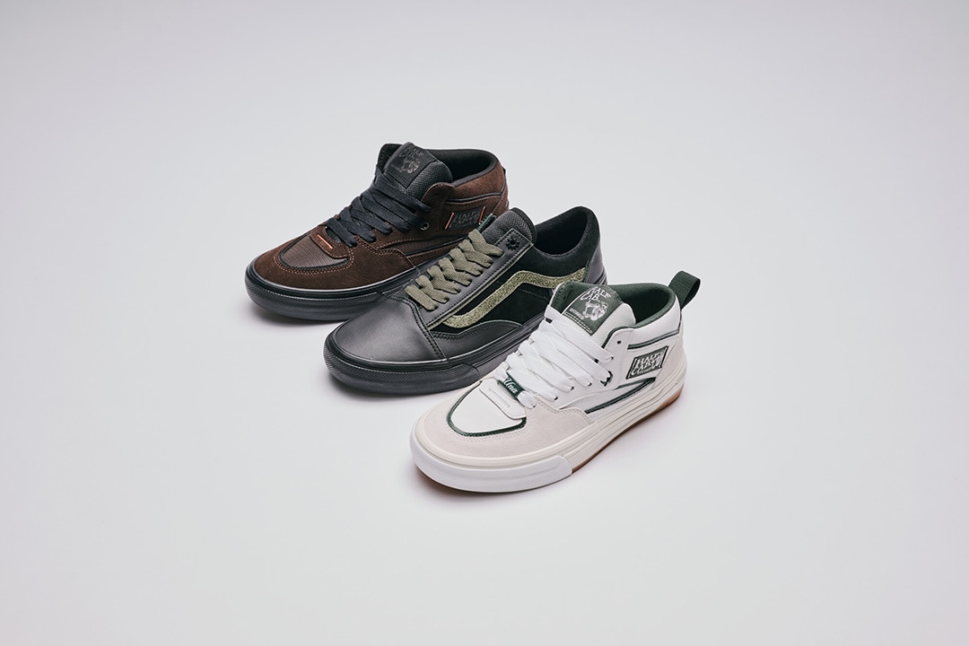 Image of the three new Vans Wafflecup classic next to each other in a white background studio.