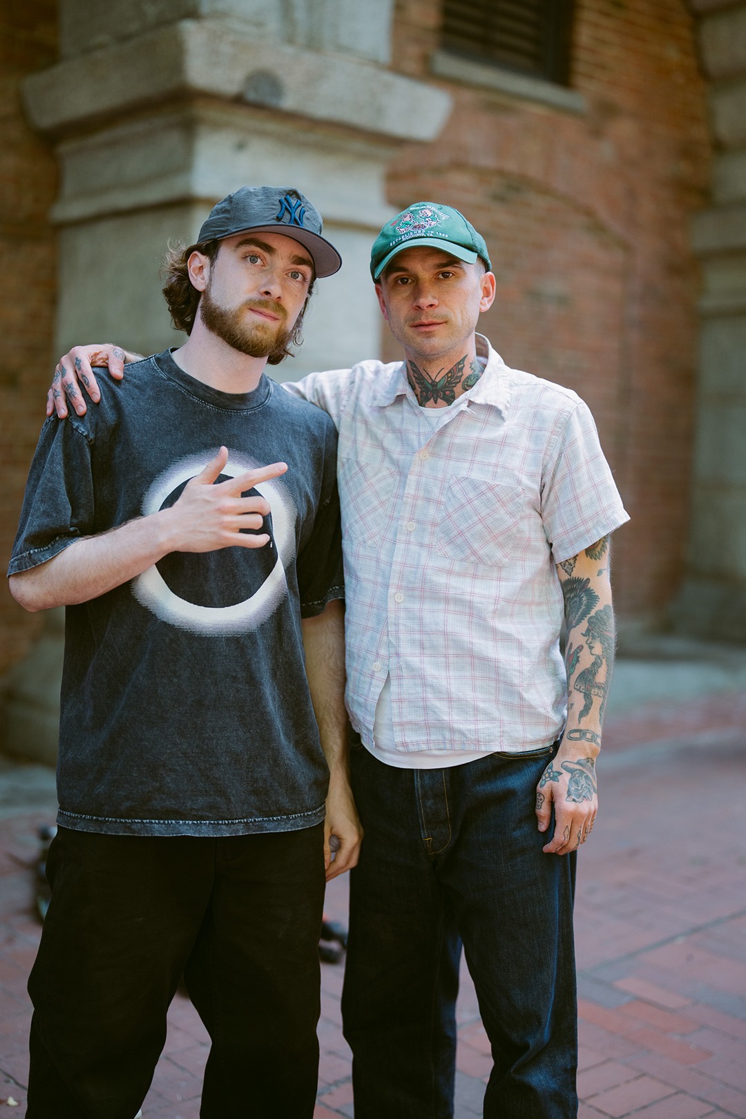 Two men stop for a picture at the Vans Go Skateboarding Day Event 2026