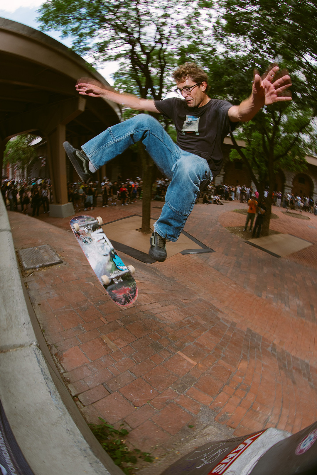 A skateboard athlete doing a trick off a wall at the Vans Go Skateboarding Day Event 2026