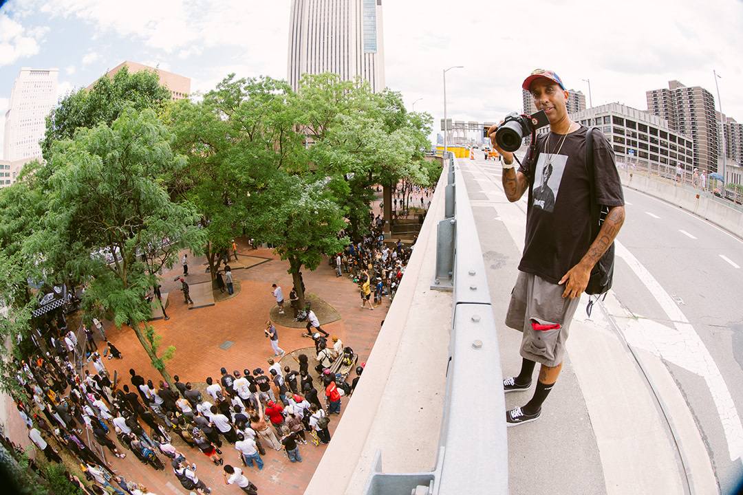 Atiba looking at the camera at the Vans Go Skateboarding Day Event 2026