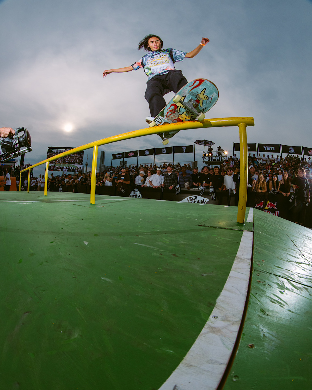 Daiki Hoshino first down completion with this FS Feeble Grind