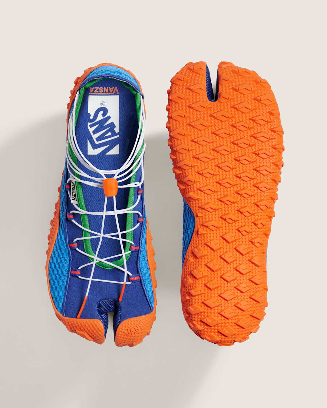 Vansza LX Tabi Hiker in blue and orange