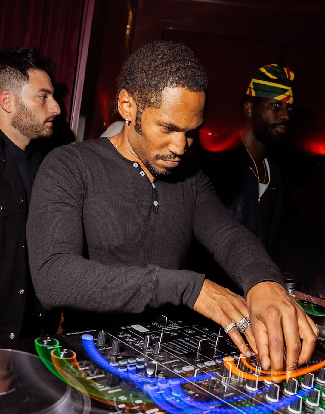 Kaytranada DJing at Vansza NYFW event in nYC.