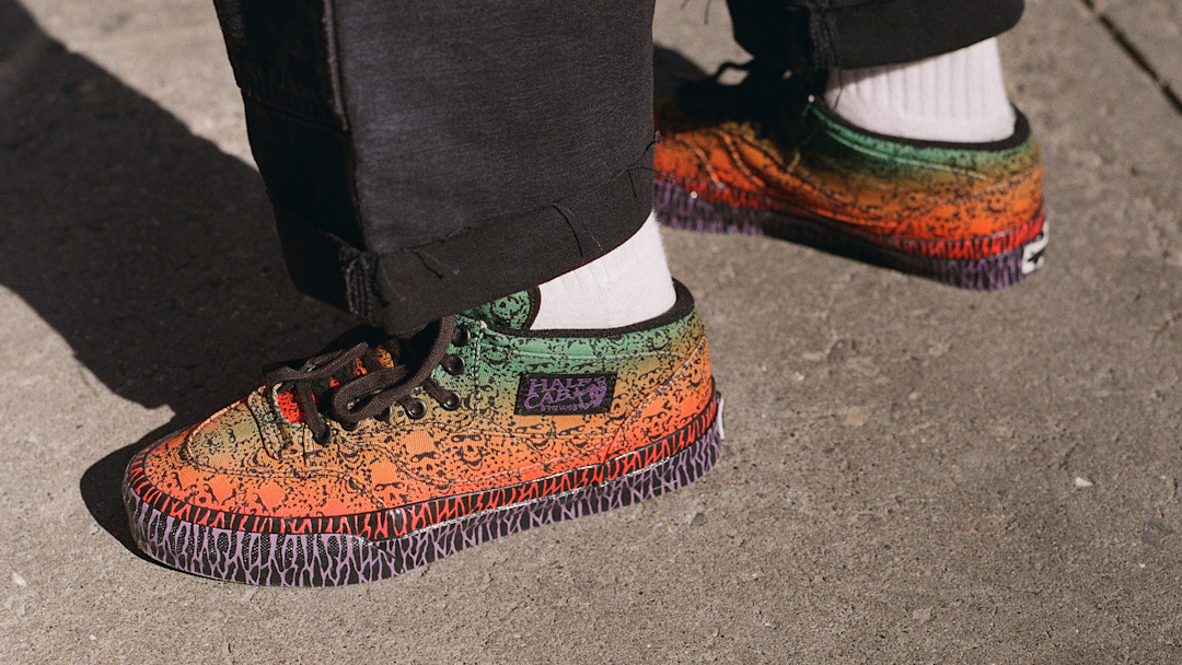Close up shot of OTW by Vans x Bad Idea by CHITO Half Cab 33. 