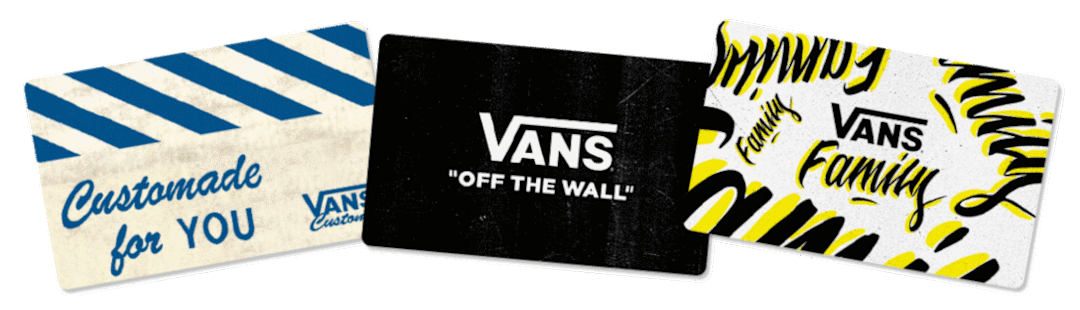 VANS GIFT CARDS