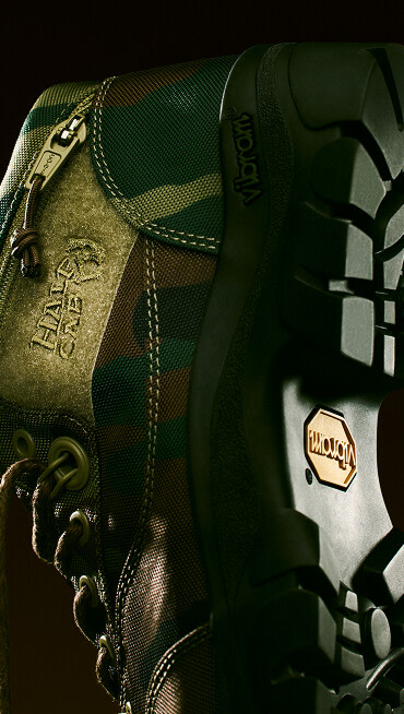 Close up of the OTW by Vans x OAMC half-cab shoes.