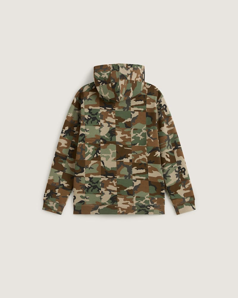 Детский свитер Vans Checker Camo Pullover, цвет: Камуфляжный зелёный / Серый — фото 2