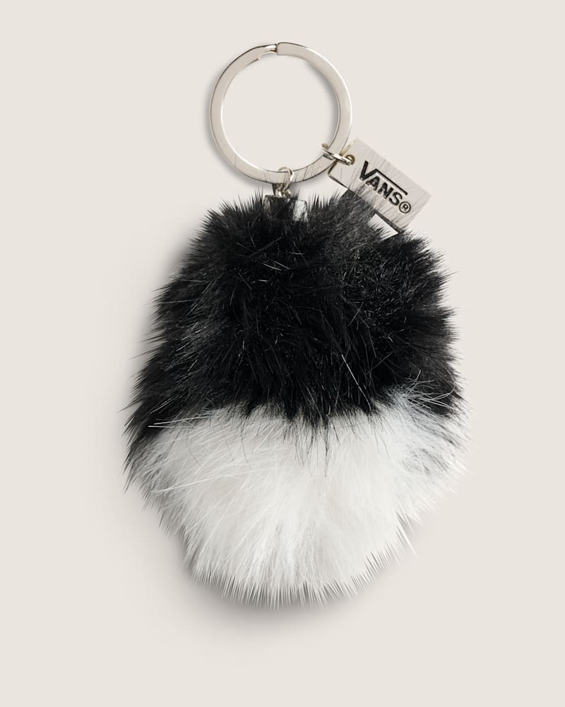 Брелок Vans Waffle Shop Checkerboard Puff Keychain, цвет: Чёрный белый