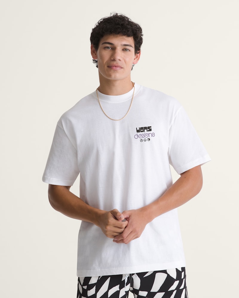 Мужская футболка Vans Distorted Reality Short Sleeve, цвет: Белый — фото 2
