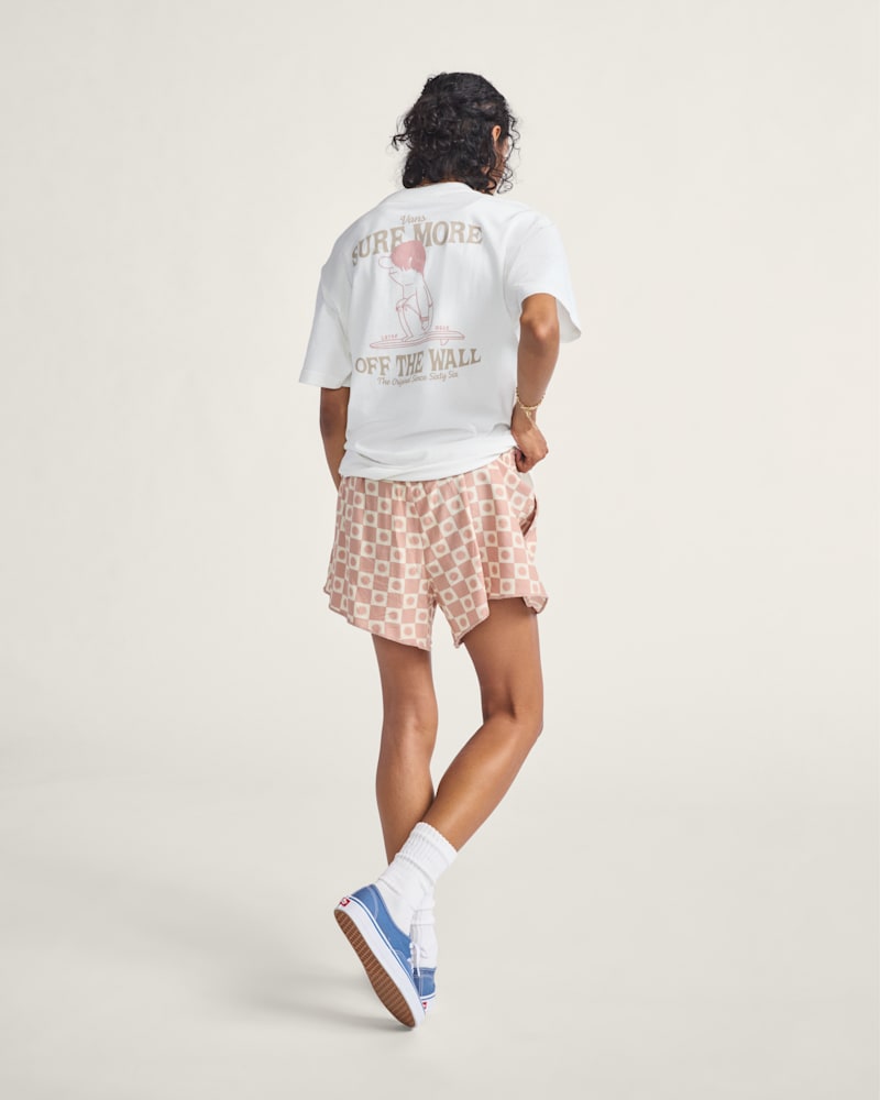 Женские шорты Vans Sunny Check, цвет: Розовато-лиловый бежевый — фото 4
