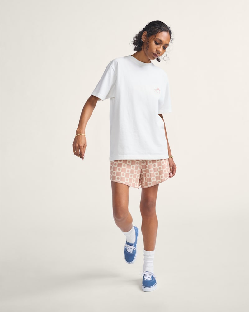 Женские шорты Vans Sunny Check, цвет: Розовато-лиловый бежевый — фото 3