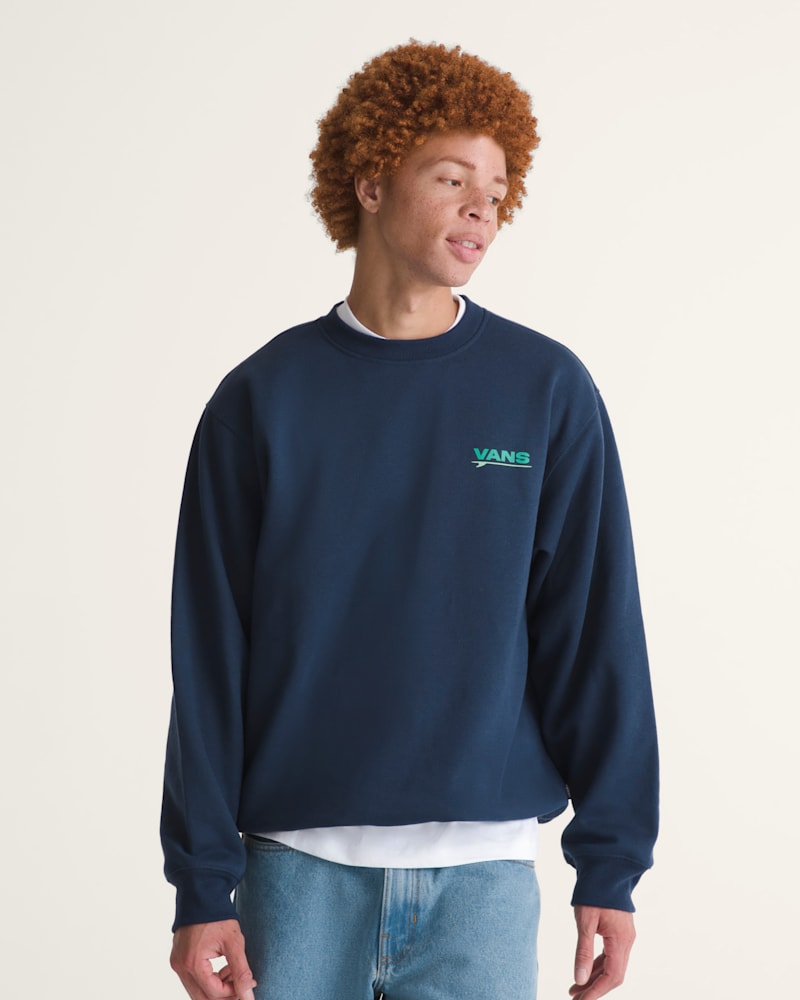 Мужская толстовка Vans Palms Crew, цвет: Dress Blues — фото 3