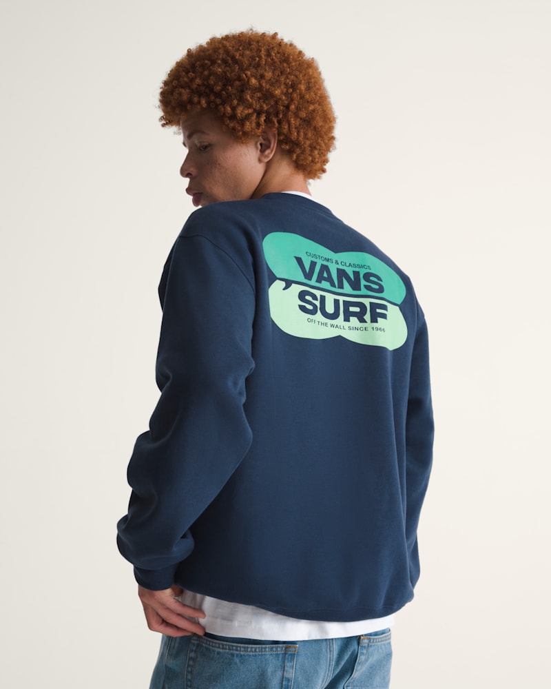 Мужская толстовка Vans Palms Crew, цвет: Dress Blues — фото 4