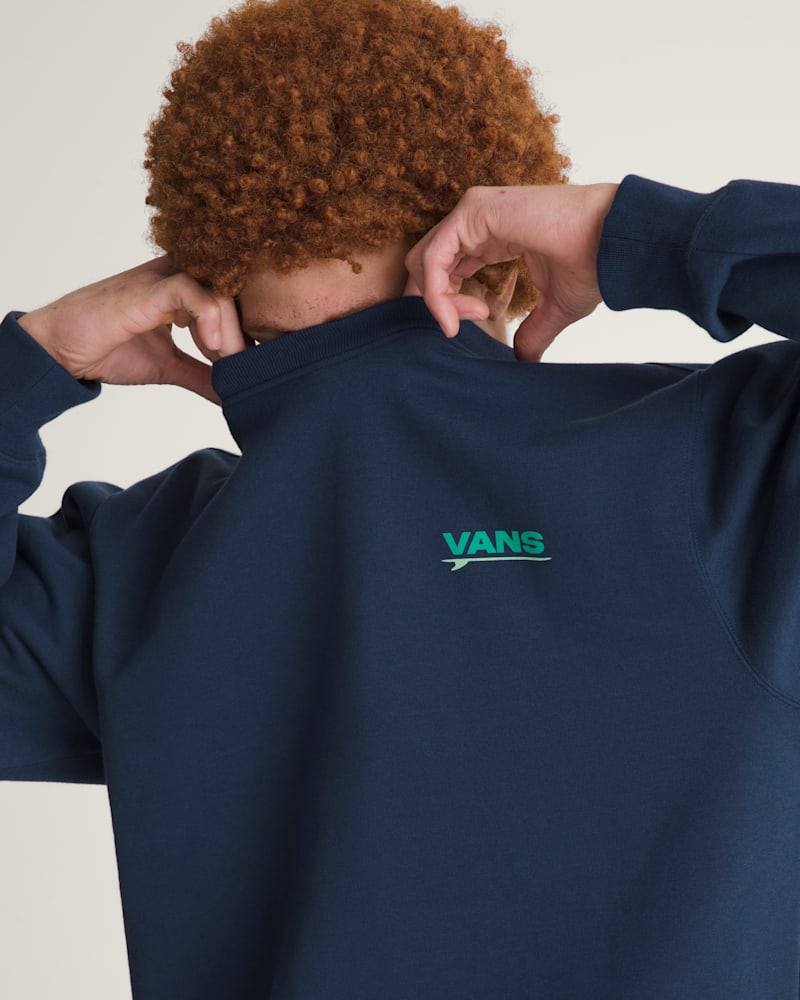 Мужская толстовка Vans Palms Crew, цвет: Dress Blues — фото 5