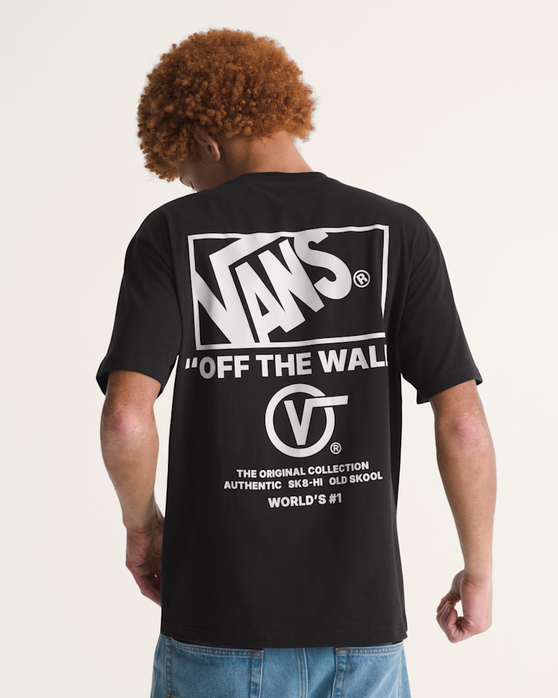 Мужская футболка Vans Stacked Hi, цвет: Чёрный / Белый — фото 4