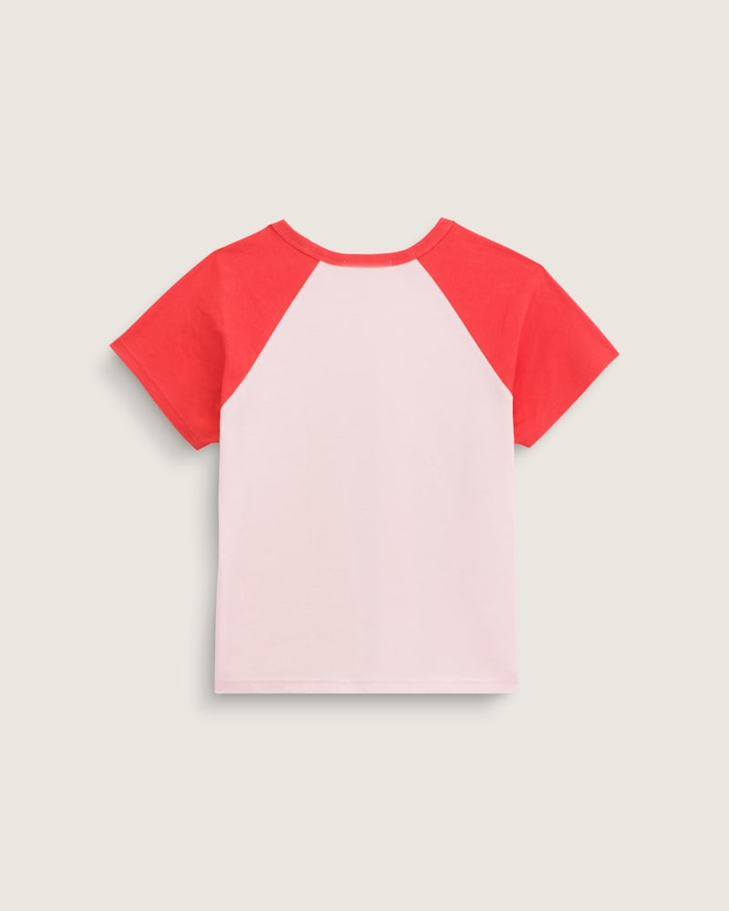 Женская футболка Vans Gracie Raglan, цвет: Коралловый пудровый розовый — фото 2