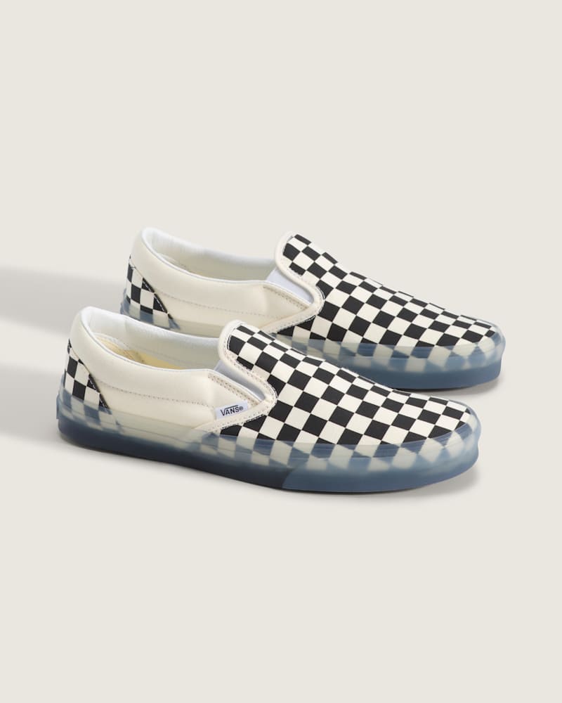 Кроссовки Vans Classic Slip-On Checkerboard, цвет: Чёрный / Белый — фото 2