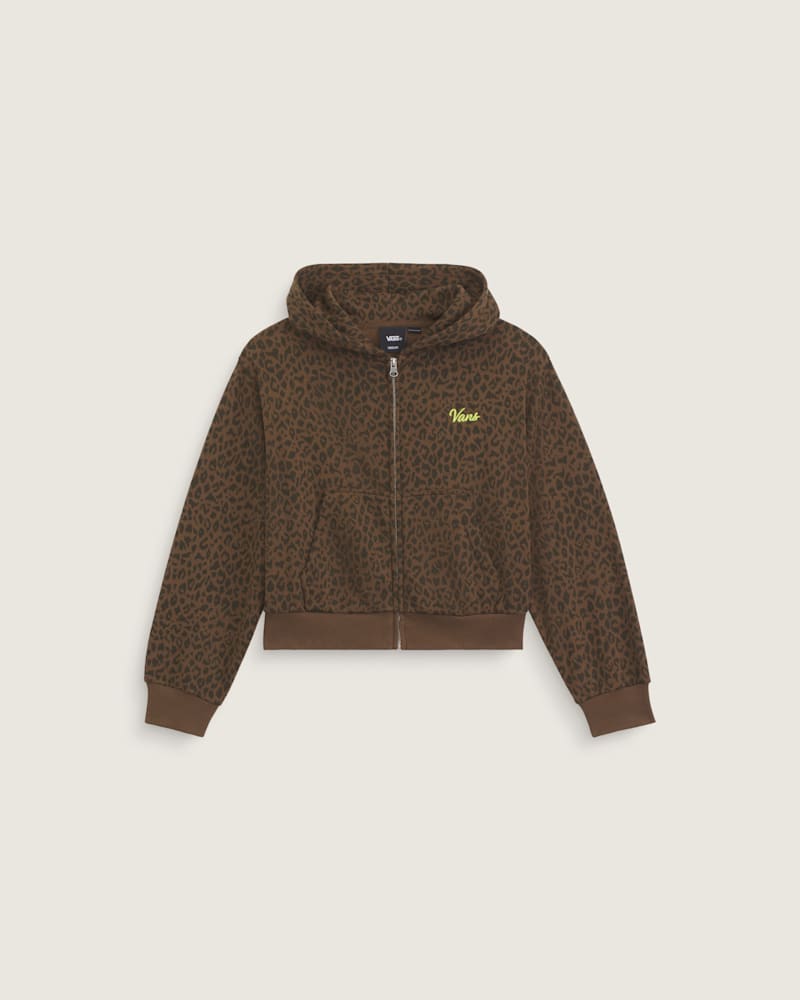 Детские куртки Vans Script Logo Full Zip, цвет: Винтажный какао коричневый