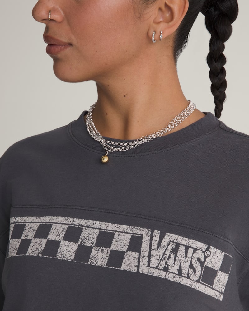 Женская футболка Vans Dudley Jersey Tee, цвет: Угольный серый — фото 5