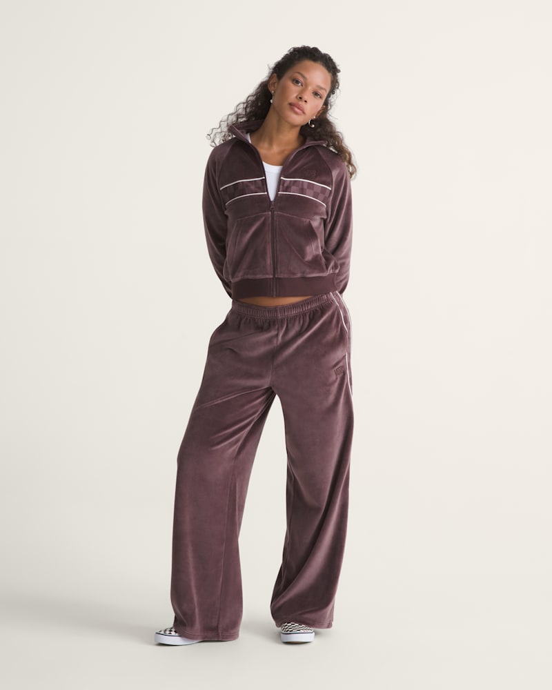 Женские брюки Vans Nikita Velour Track Pants, цвет: Коричневый — фото 4