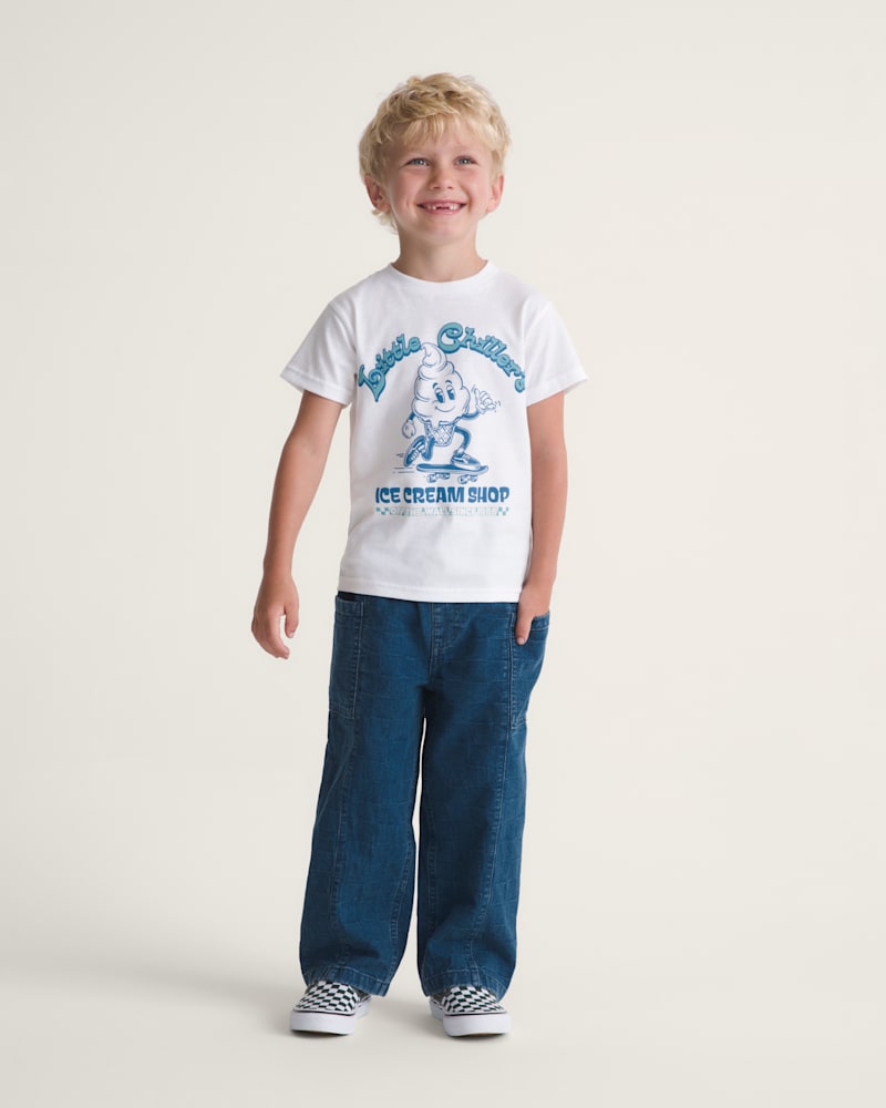 Детские брюки Vans Naithin 2.0 Ewaist Dobby Denim Pant, цвет: Индиго синий — фото 4