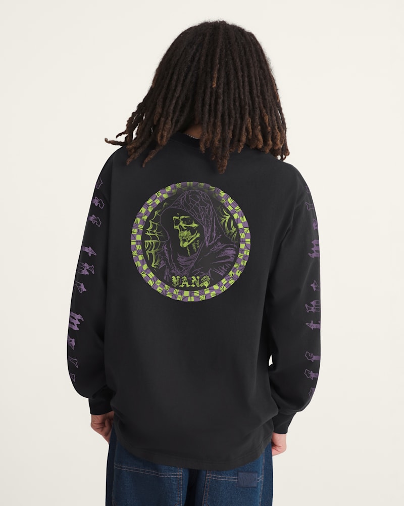 Мужская футболка Vans Webbed Reaper Long Sleeve, цвет: Белый — фото 5