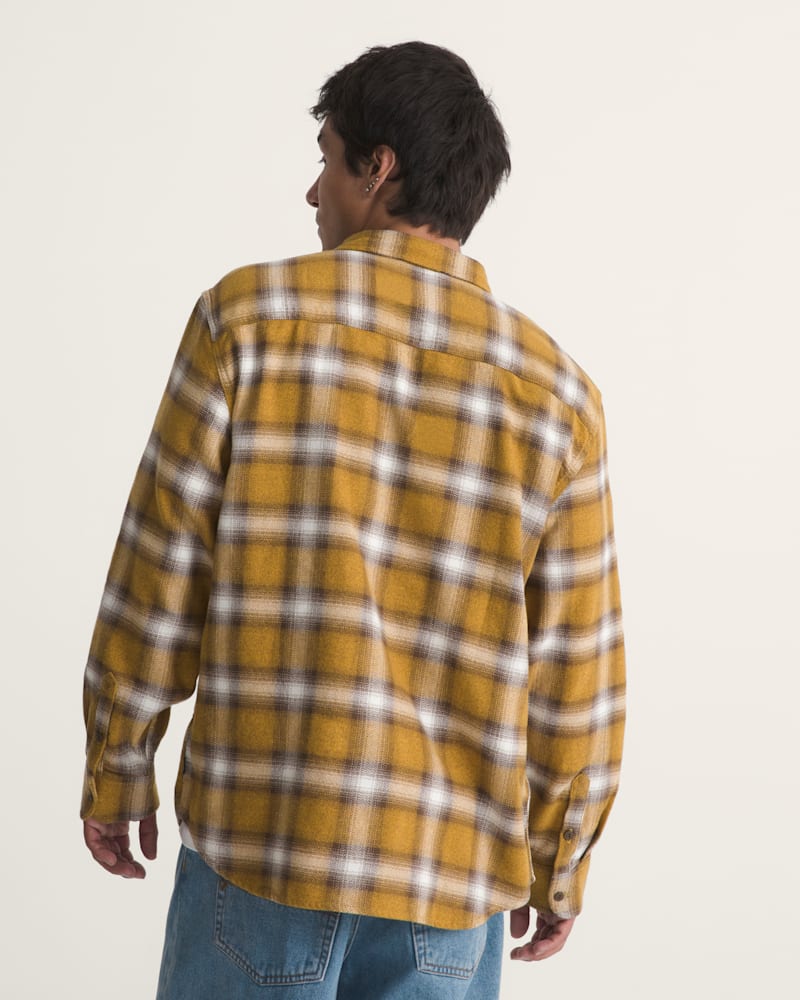 Мужская рубашка Vans Lawson Plaid Flannel, цвет: Жёлтый — фото 4