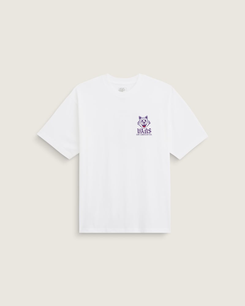 Мужская футболка Vans Smile Meow Cry Later Short Sleeve, цвет: Белый — фото 2