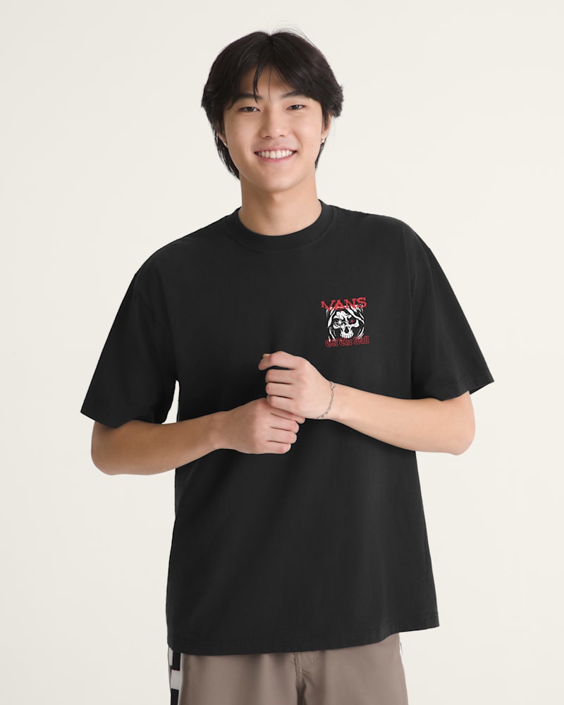 Мужская футболка Vans Give Up The Ghost Short Sleeve, цвет: Чёрный — фото 3