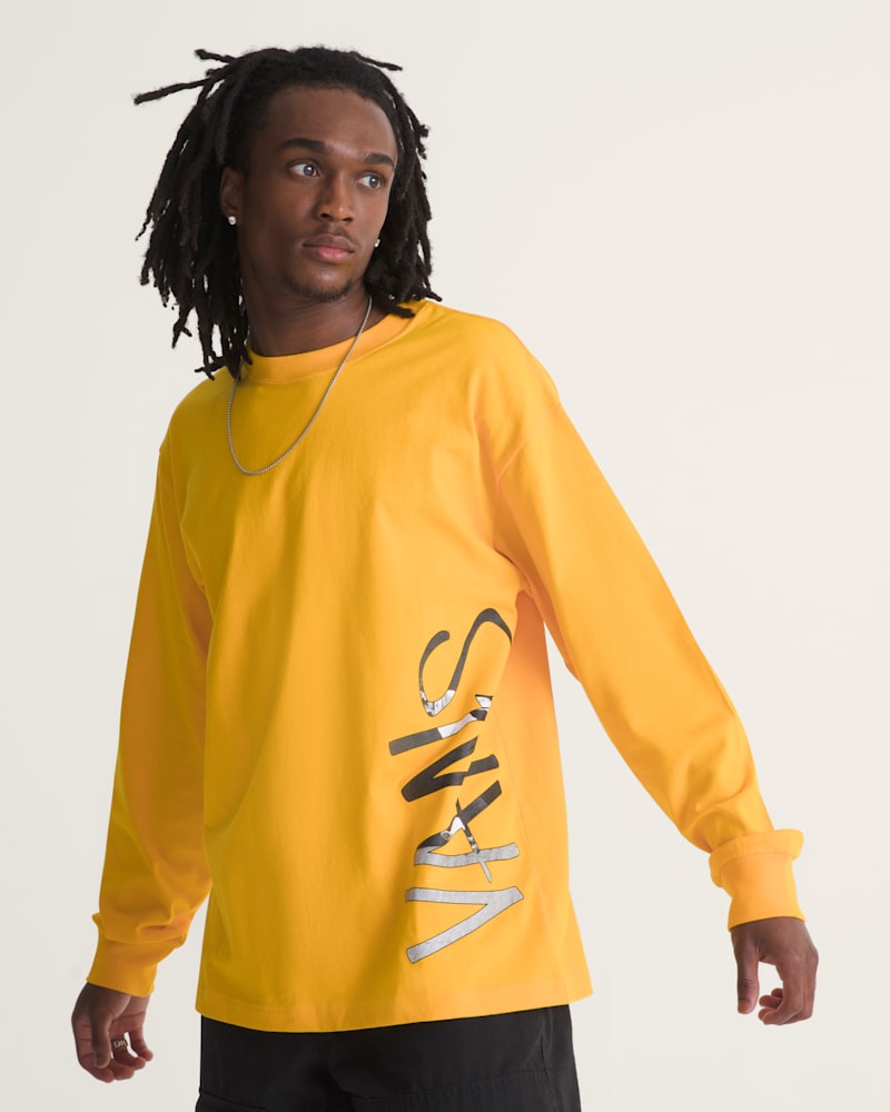 Мужская футболка Vans X Atiba Long Sleeve, цвет: Жёлтый — фото 3