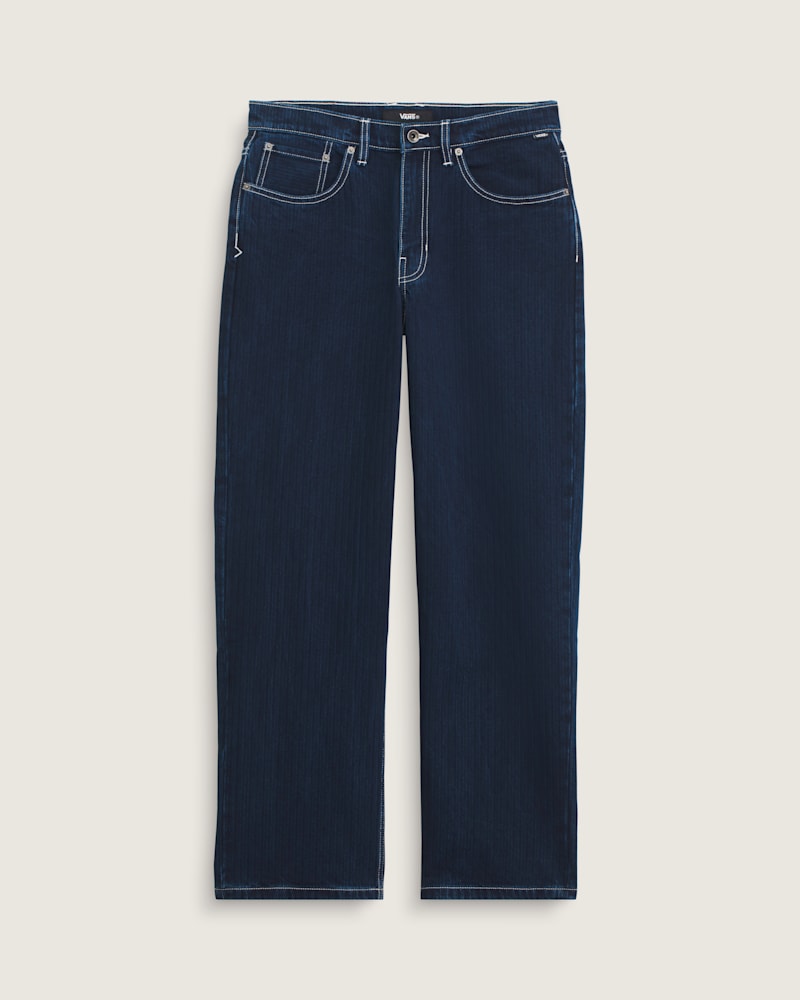 Мужские брюки Vans Check-5 Loose Denim Herringbone Pant, цвет: Индиго синий — фото 2