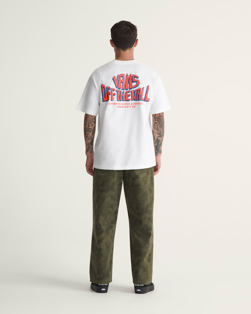 Мужские брюки Vans Check-5 Baggy Printed Denim Pant, цвет: Оливковый зелёный / Обсидиановый зелёный — фото 5
