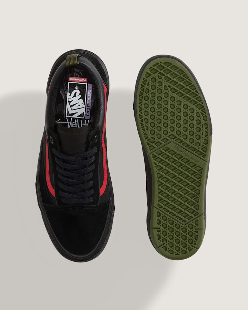 Кроссовки Vans Skate Old Skool Wafflecup, цвет: Чёрный / Зелёный — фото 3