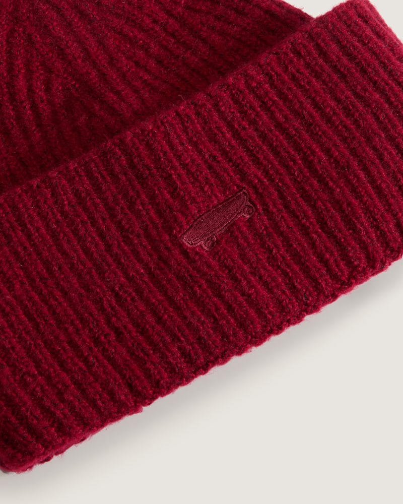 Шапка Vans Densmore Wide Cuff, цвет: Бордо красный — фото 3